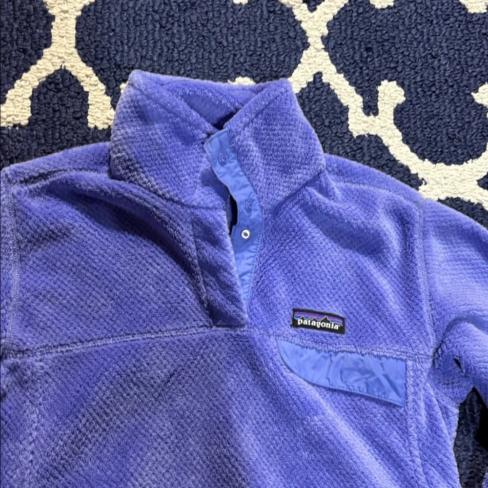 Patagonia Retool Snap Fleece Pullover Purple Sweatshirt sz M - Picture 2 of 8
